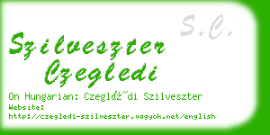 szilveszter czegledi business card